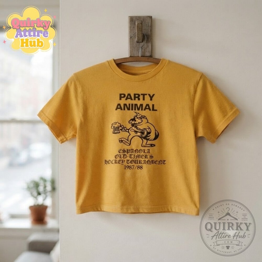 Jack Innanen Paul Baker Party Animal T-Shirt Adults Season 2 Yellow Graphic Tee Jack Innanen Paul Baker Party Animal Season 2 Yellow Graphic Tee – image 3 of 11