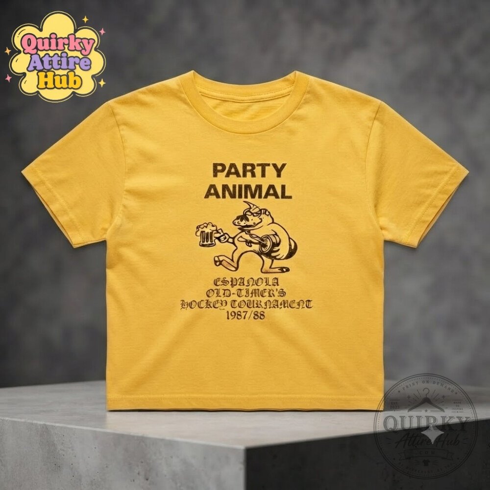 Jack Innanen Paul Baker Party Animal T-Shirt Adults Season 2 Yellow Graphic Tee Jack Innanen Paul Baker Party Animal Season 2 Yellow Graphic Tee – image 7 of 11