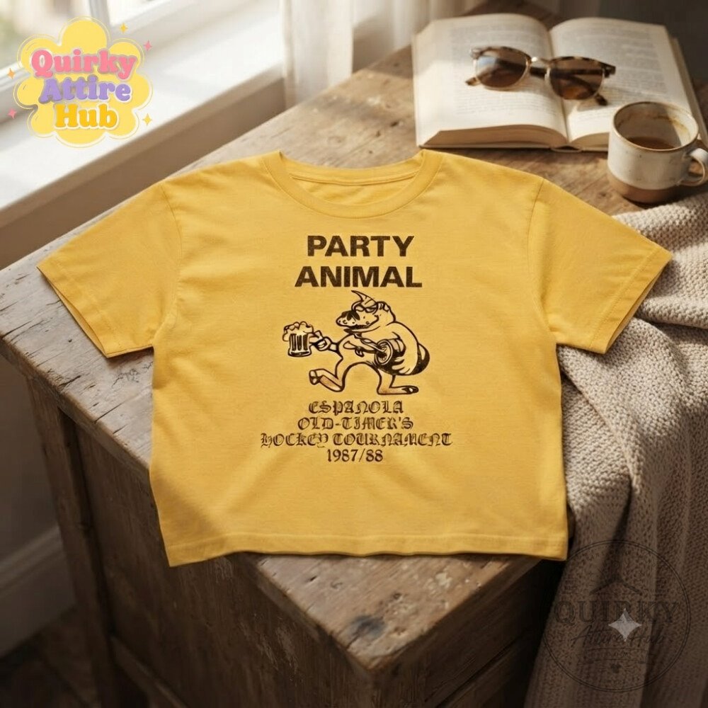 Jack Innanen Paul Baker Party Animal T-Shirt Adults Season 2 Yellow Graphic Tee Jack Innanen Paul Baker Party Animal Season 2 Yellow Graphic Tee – image 8 of 11