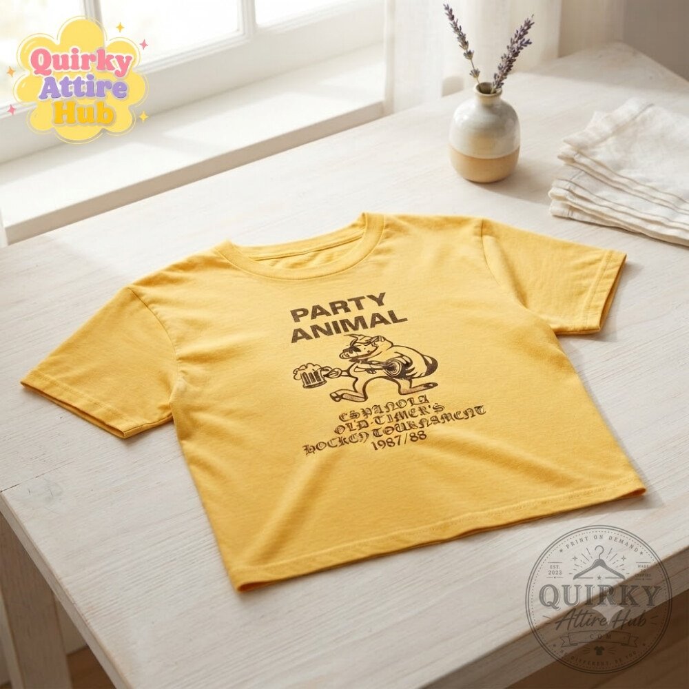 Jack Innanen Paul Baker Party Animal T-Shirt Adults Season 2 Yellow Graphic Tee Jack Innanen Paul Baker Party Animal Season 2 Yellow Graphic Tee – image 9 of 11