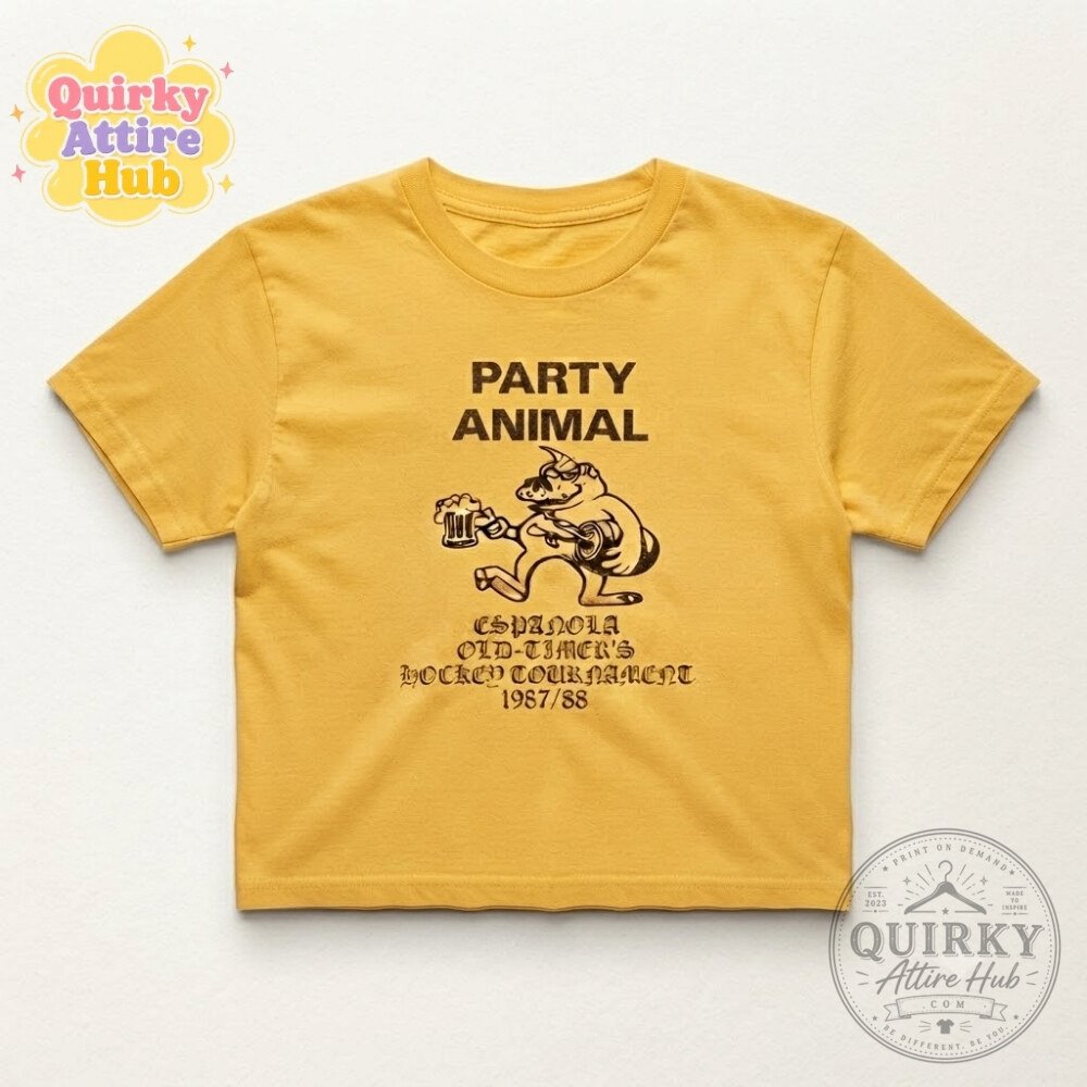 Jack Innanen Paul Baker Party Animal T-Shirt Adults Season 2 Yellow Graphic Tee Jack Innanen Paul Baker Party Animal Season 2 Yellow Graphic Tee – image 10 of 11