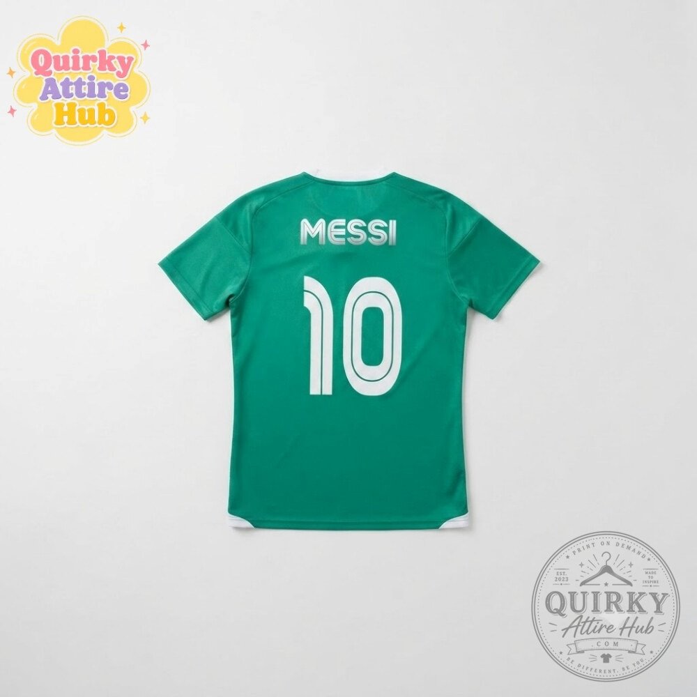Lionel Messi & Sons UE Cornella Jersey 2026 Green Football Shirt Messi & Sons UE Cornella 2026 Green Football Jersey Shirt – image 8 of 8