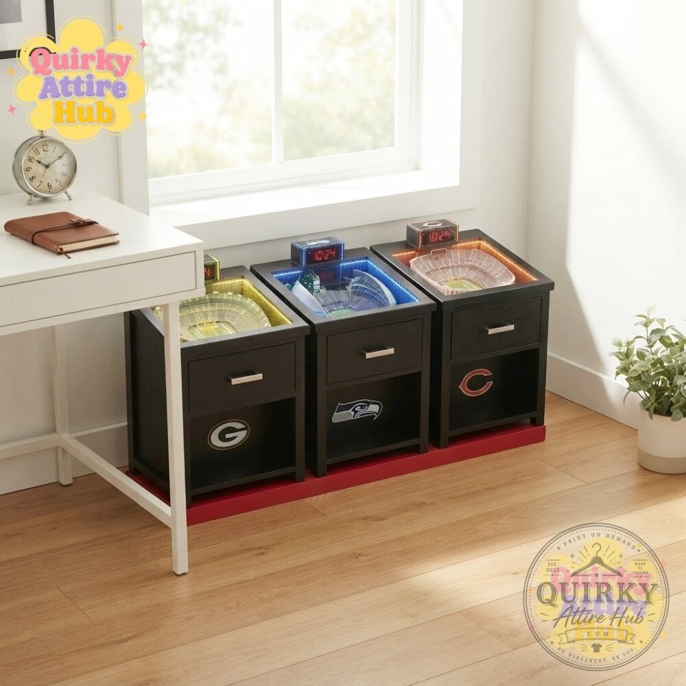 NFL Mini Stadium Lighted End Table GB x SEA x CHI 3D Football LED Table NFL Mini Stadium Lighted End Table - GB, SEA, CHI 3D Football LED – image 2 of 11
