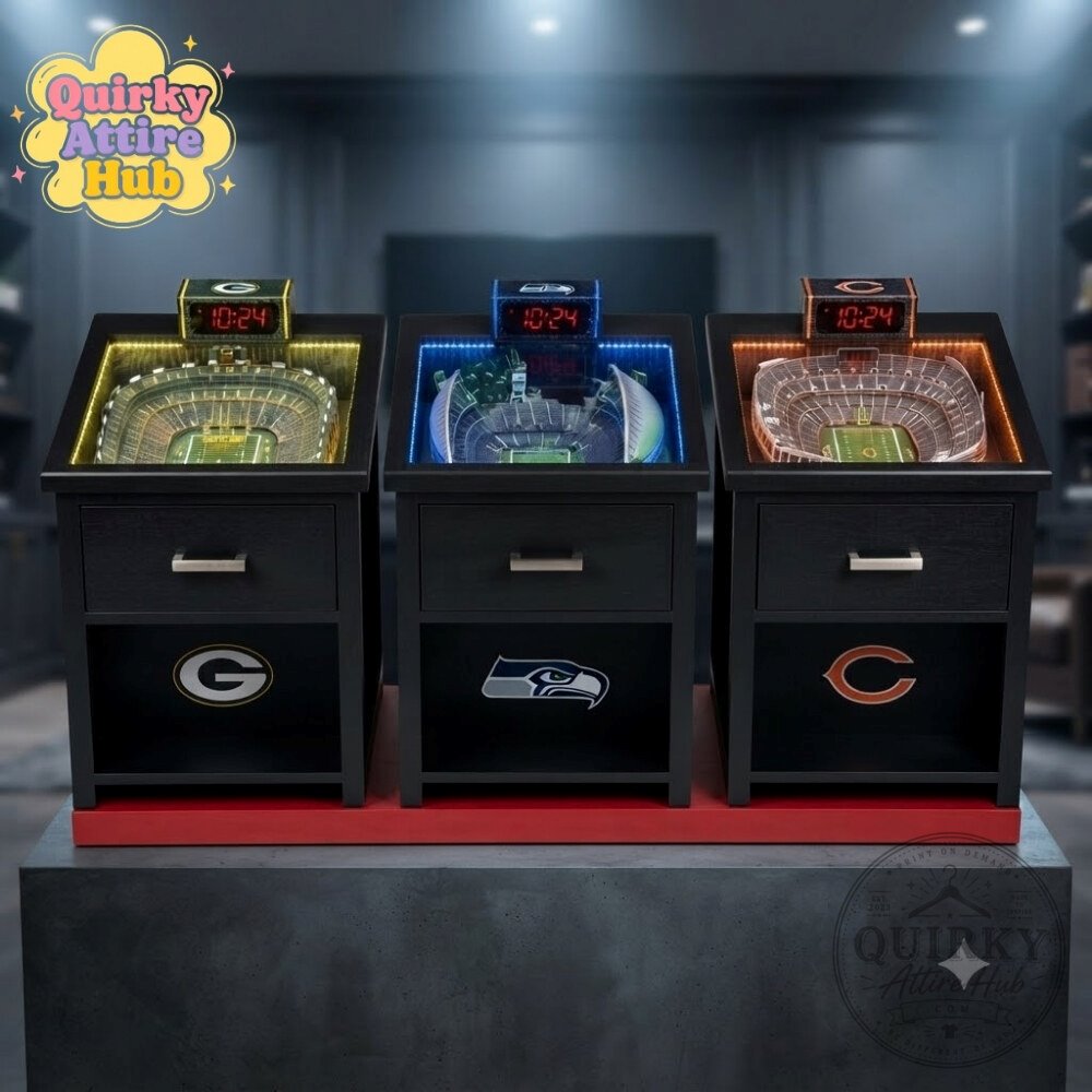 NFL Mini Stadium Lighted End Table GB x SEA x CHI 3D Football LED Table NFL Mini Stadium Lighted End Table - GB, SEA, CHI 3D Football LED – image 4 of 11