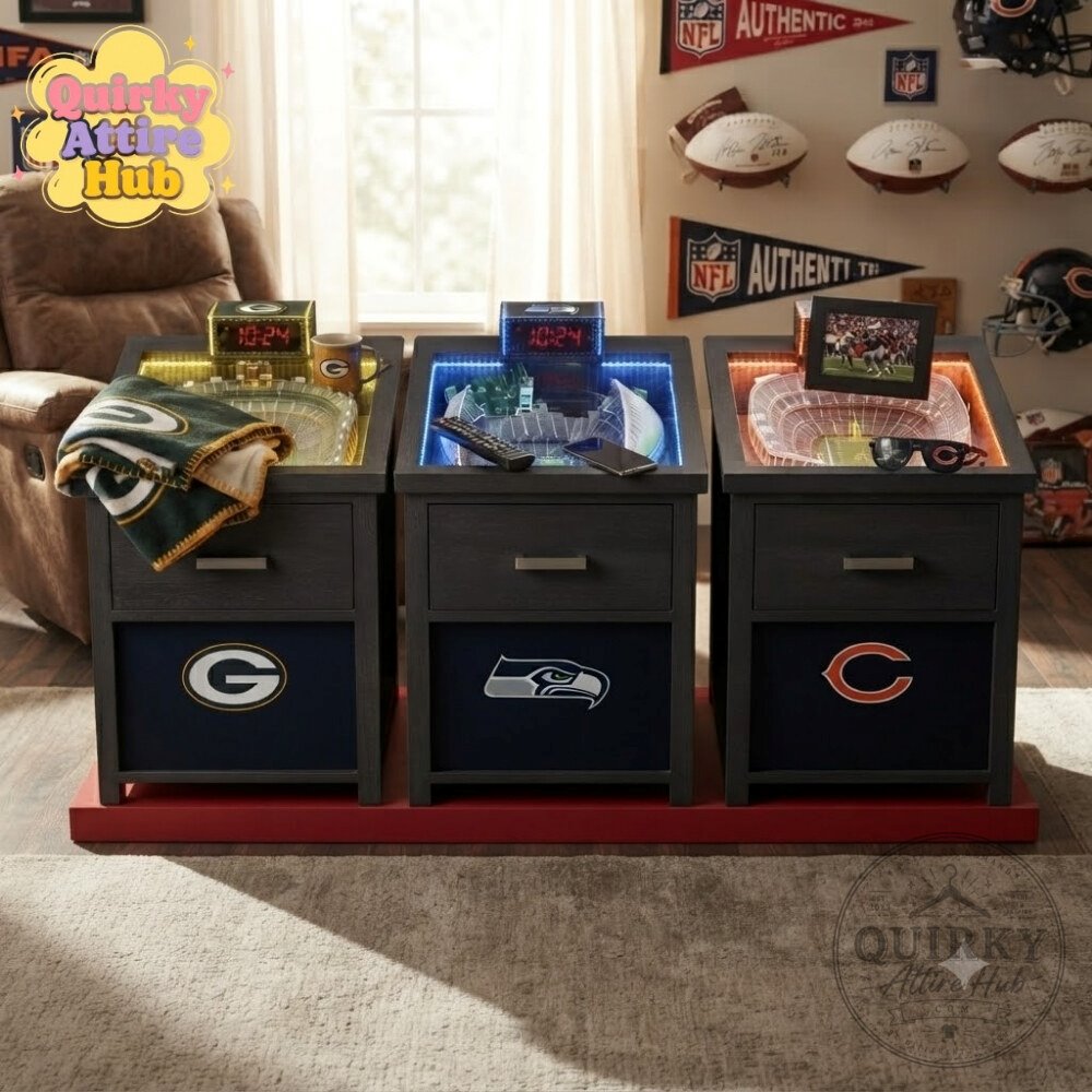 NFL Mini Stadium Lighted End Table GB x SEA x CHI 3D Football LED Table NFL Mini Stadium Lighted End Table - GB, SEA, CHI 3D Football LED – image 5 of 11