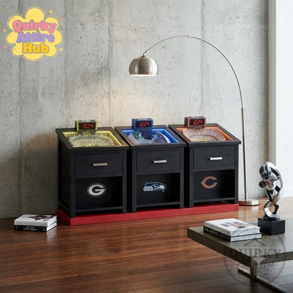 NFL Mini Stadium Lighted End Table GB x SEA x CHI 3D Football LED Table NFL Mini Stadium Lighted End Table - GB, SEA, CHI 3D Football LED – image 6 of 11