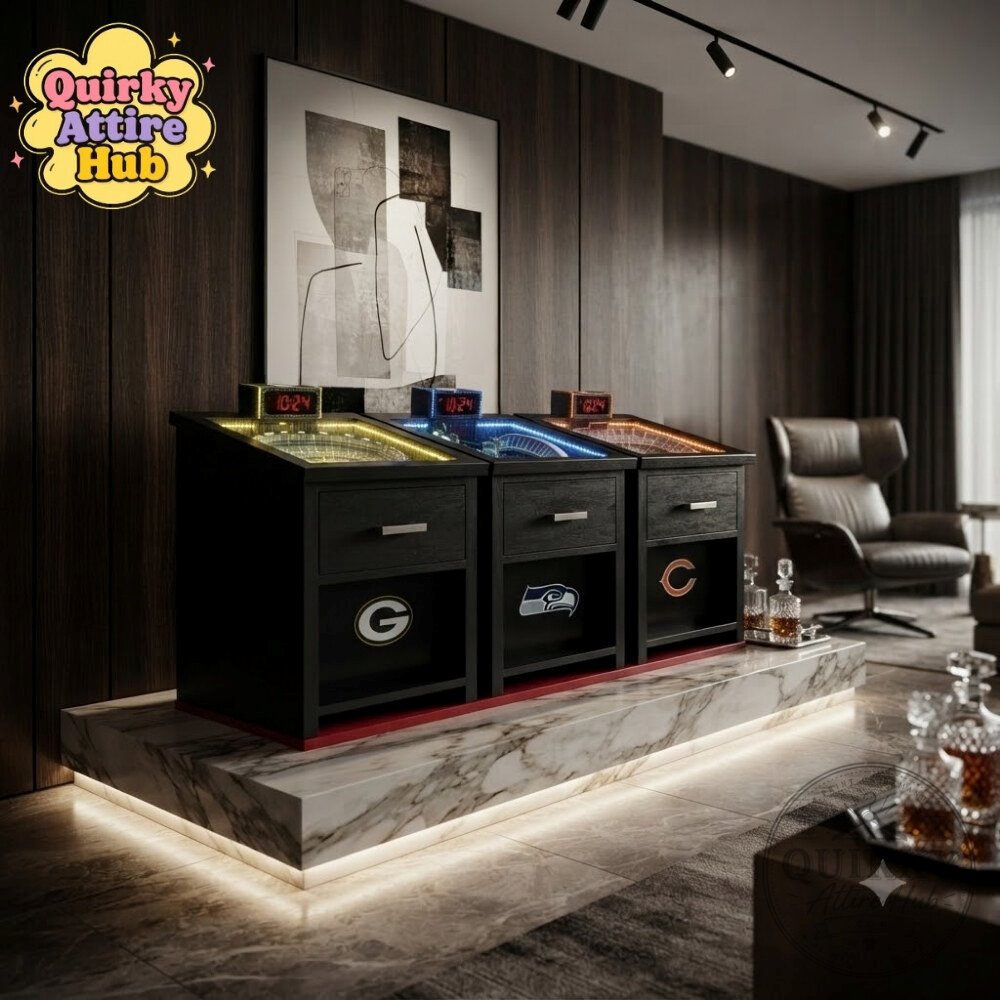 NFL Mini Stadium Lighted End Table GB x SEA x CHI 3D Football LED Table NFL Mini Stadium Lighted End Table - GB, SEA, CHI 3D Football LED – image 7 of 11
