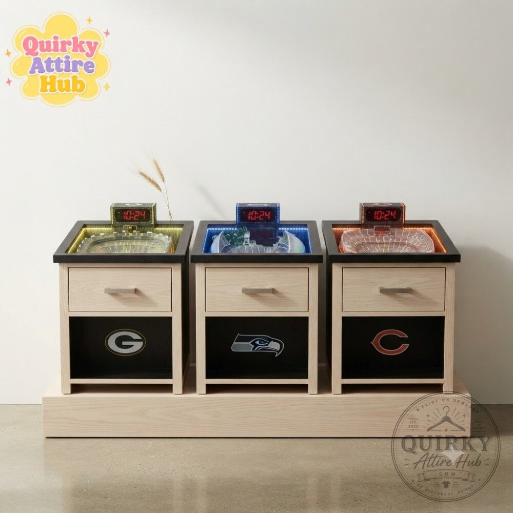 NFL Mini Stadium Lighted End Table GB x SEA x CHI 3D Football LED Table NFL Mini Stadium Lighted End Table - GB, SEA, CHI 3D Football LED – image 8 of 11