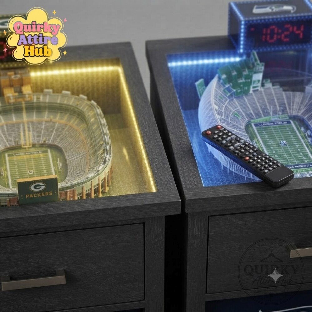 NFL Mini Stadium Lighted End Table GB x SEA x CHI 3D Football LED Table NFL Mini Stadium Lighted End Table - GB, SEA, CHI 3D Football LED – image 10 of 11