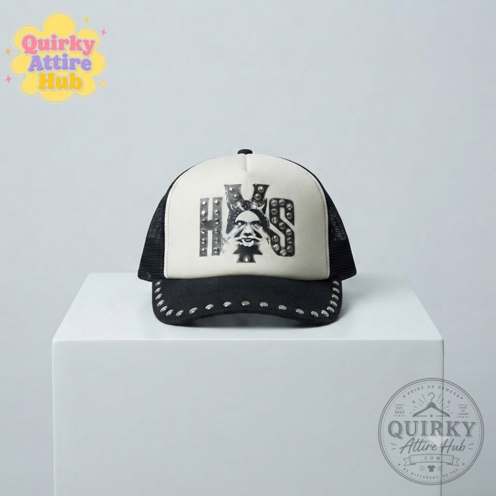 HVS Studded Mesh Trucker Hat 2026 Hysteric Glamour Graphic Cap 16 HVS Studded Mesh Trucker Hat 2026 Hysteric Glamour Graphic Cap