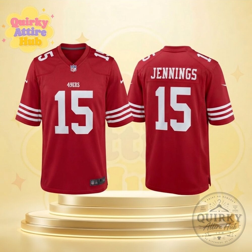 DeZhaun Stribling #15 San Francisco 49ers Jersey Scarlet NFL Football Fan Shirt