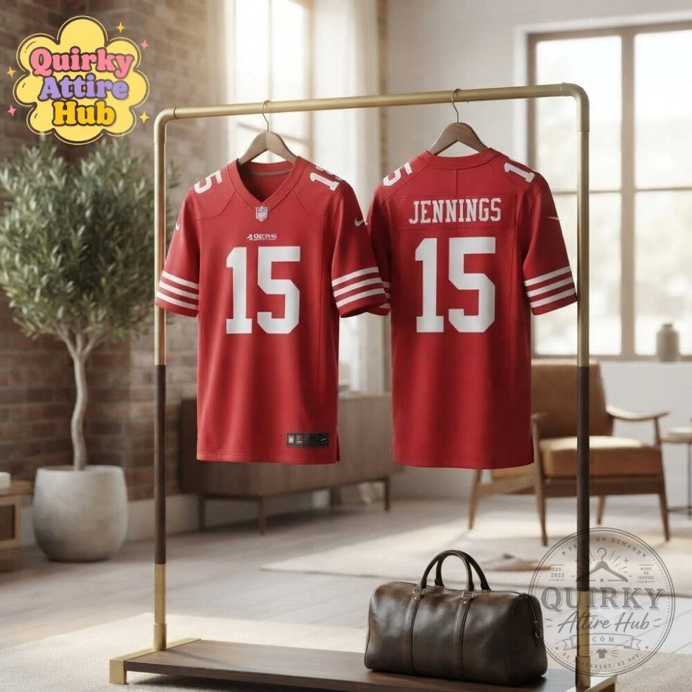 DeZhaun Stribling #15 San Francisco 49ers Jersey Scarlet NFL Football Fan Shirt DeZhaun Stribling #15 49ers Scarlet NFL Football Fan Jersey – image 3 of 8