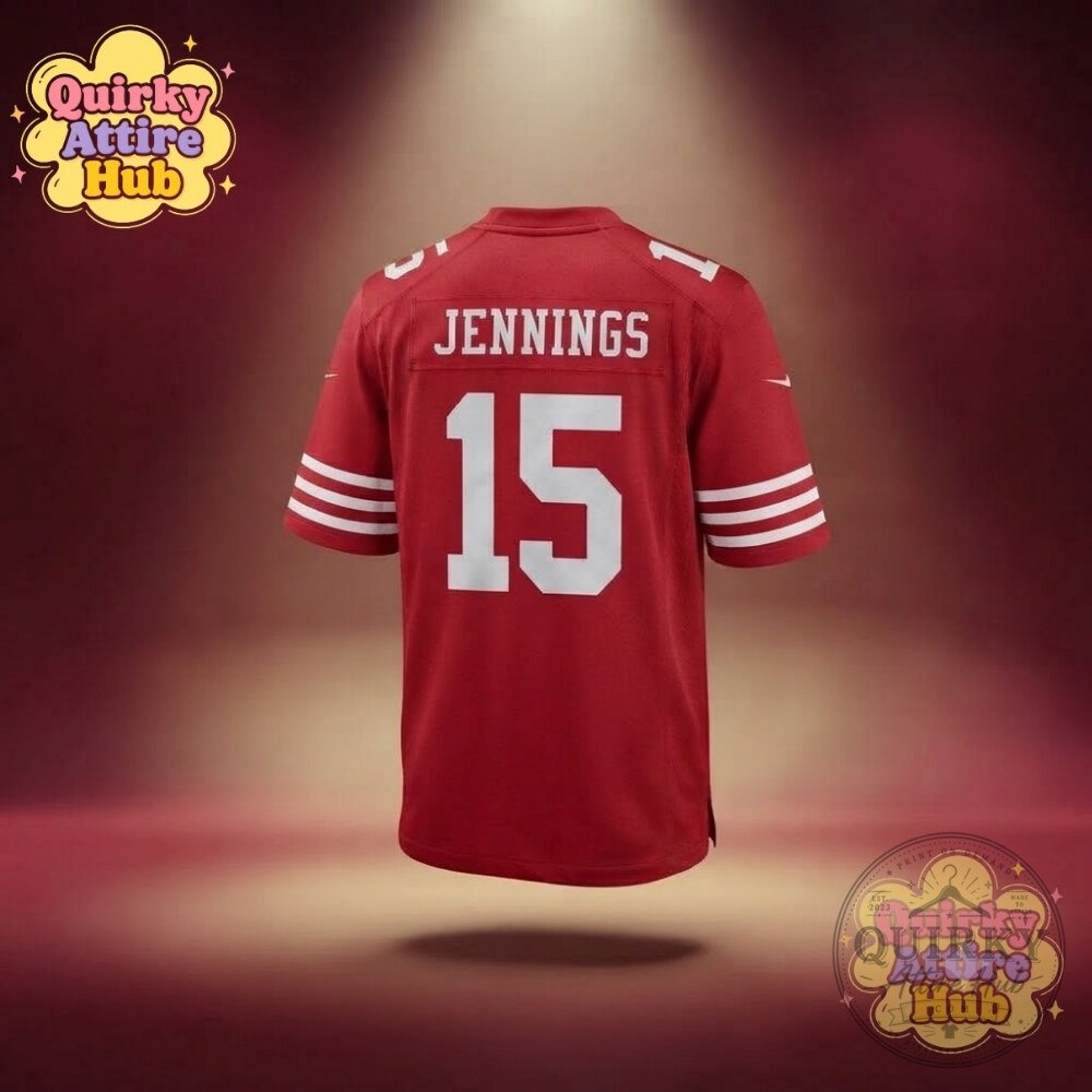 DeZhaun Stribling #15 San Francisco 49ers Jersey Scarlet NFL Football Fan Shirt DeZhaun Stribling #15 49ers Scarlet NFL Football Fan Jersey – image 4 of 8