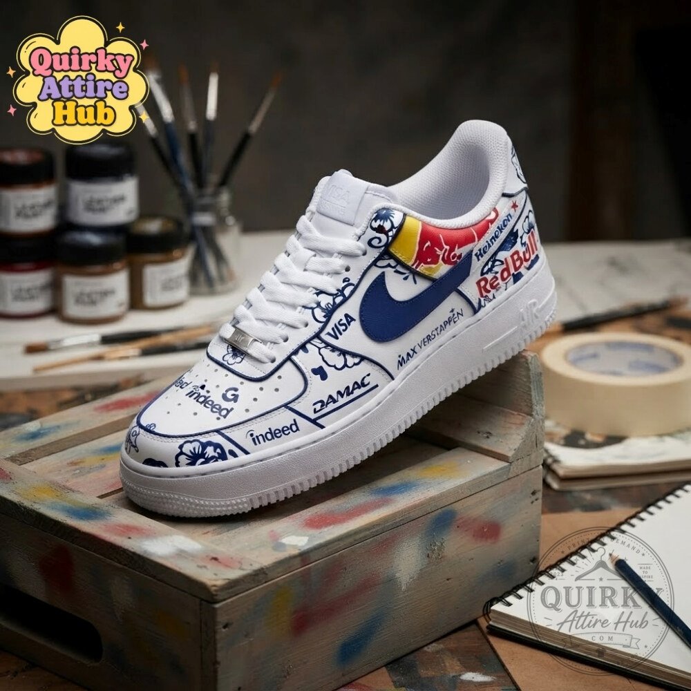 Max Verstappen 2026 Delft Blue Dutch GP Air Force 1 Shoes F1 Racing Sneakers 17 Max Verstappen 2026 Delft Blue Dutch GP Air Force 1 Shoes F1 Racing Sneakers