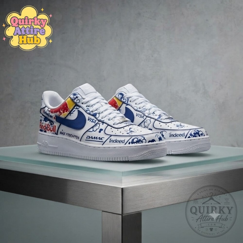 Max Verstappen 2026 Delft Blue Dutch GP Air Force 1 Shoes F1 Racing Sneakers 23 Max Verstappen 2026 Delft Blue Dutch GP Air Force 1 Shoes F1 Racing Sneakers