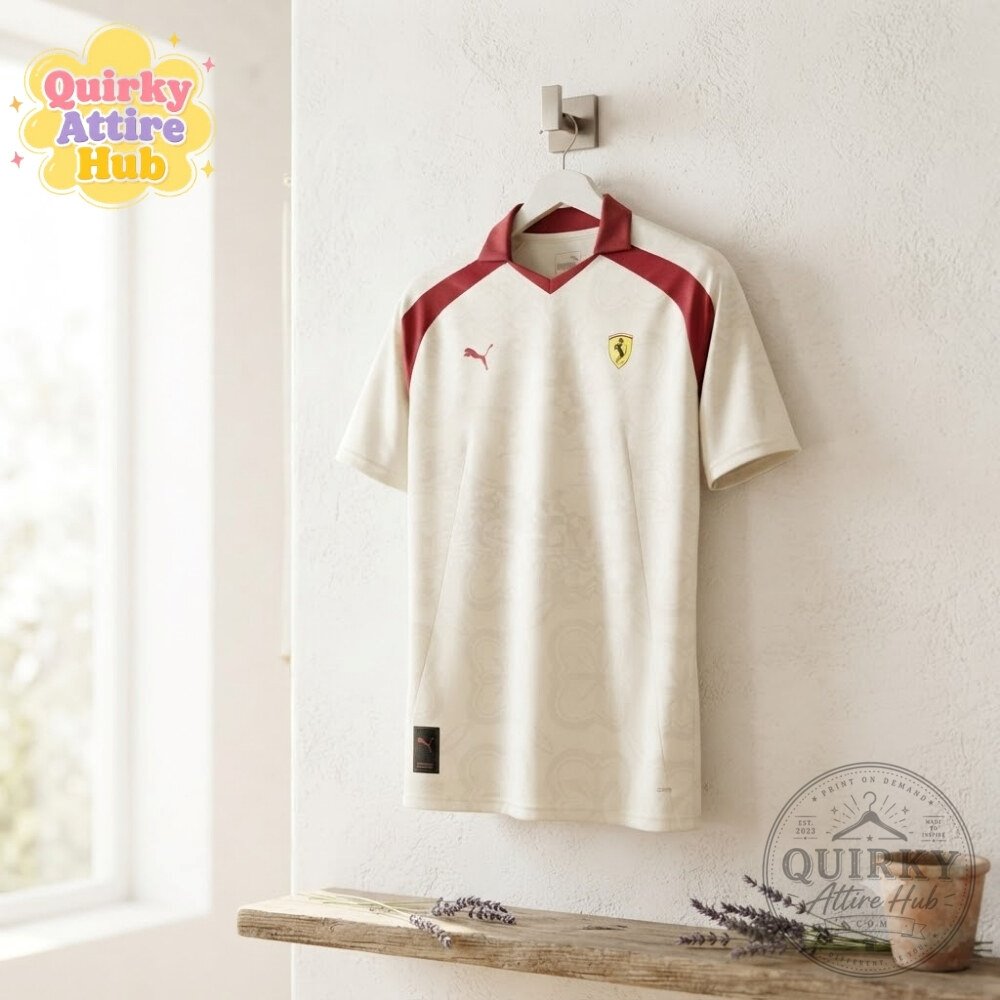 PUMA x Scuderia Ferrari Singapore GP Polo Jersey 2026 White F1 Shirt PUMA x Ferrari Singapore GP 2026 White F1 Polo Jersey – image 3 of 9