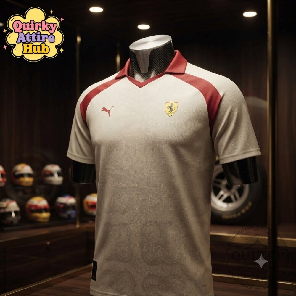 PUMA x Scuderia Ferrari Singapore GP Polo Jersey 2026 White F1 Shirt PUMA x Ferrari Singapore GP 2026 White F1 Polo Jersey – image 8 of 9