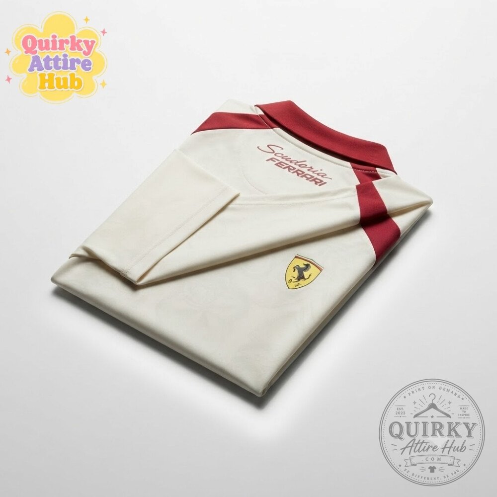 PUMA x Scuderia Ferrari Singapore GP Polo Jersey 2026 White F1 Shirt PUMA x Ferrari Singapore GP 2026 White F1 Polo Jersey – image 9 of 9