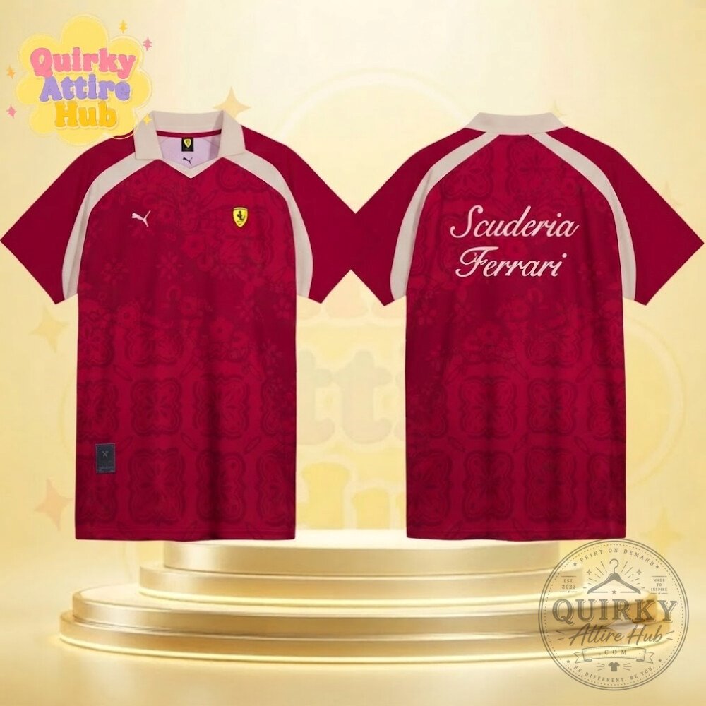 PUMA Scuderia Ferrari Singapore 2026 Red F1 Racing Jersey 9 PUMA Scuderia Ferrari Singapore Edition Jersey 2026 Red F1 Racing Shirt