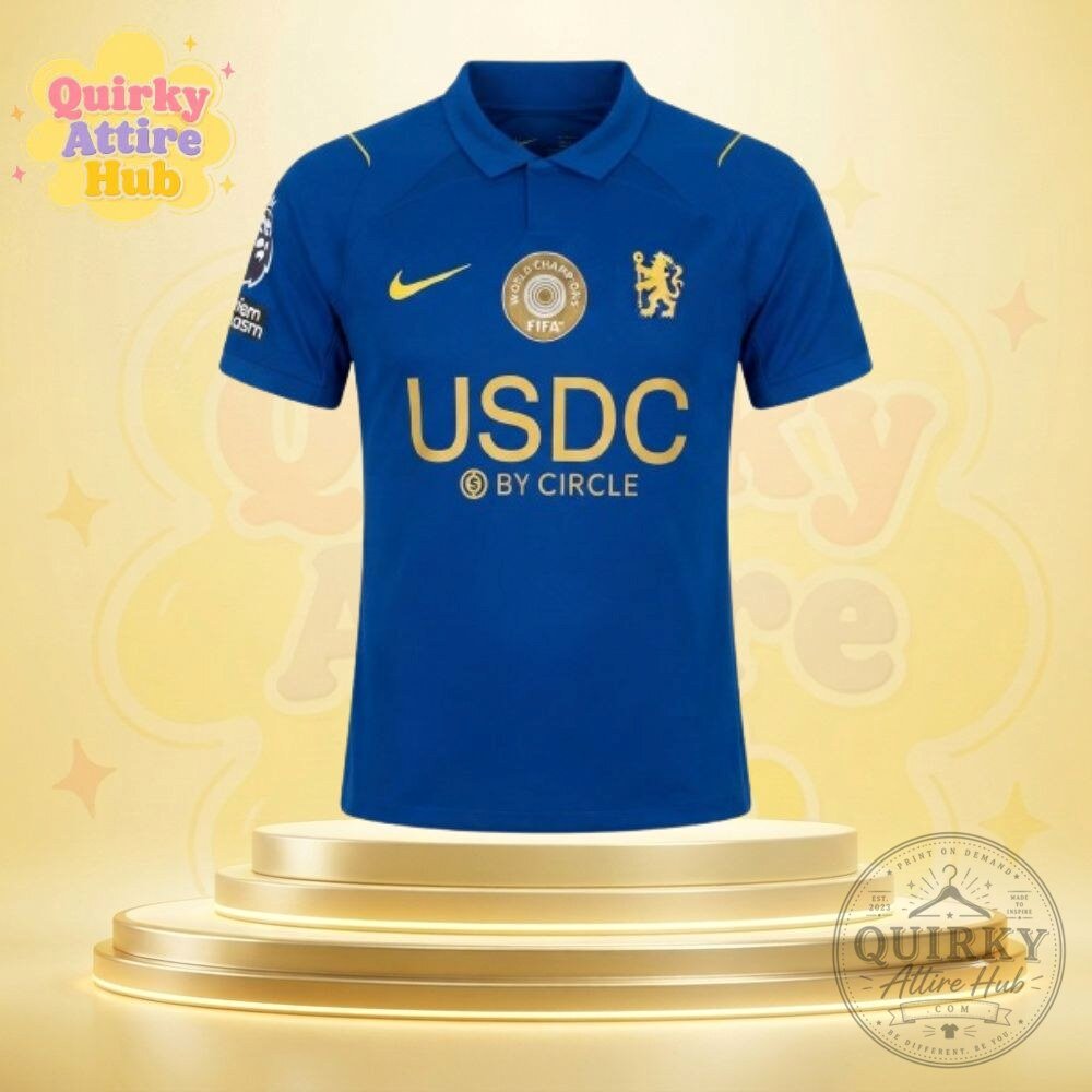 Chelsea 2026-27 Front Shirt Sponsor Jersey V-Neck Polo Soccer Shirt