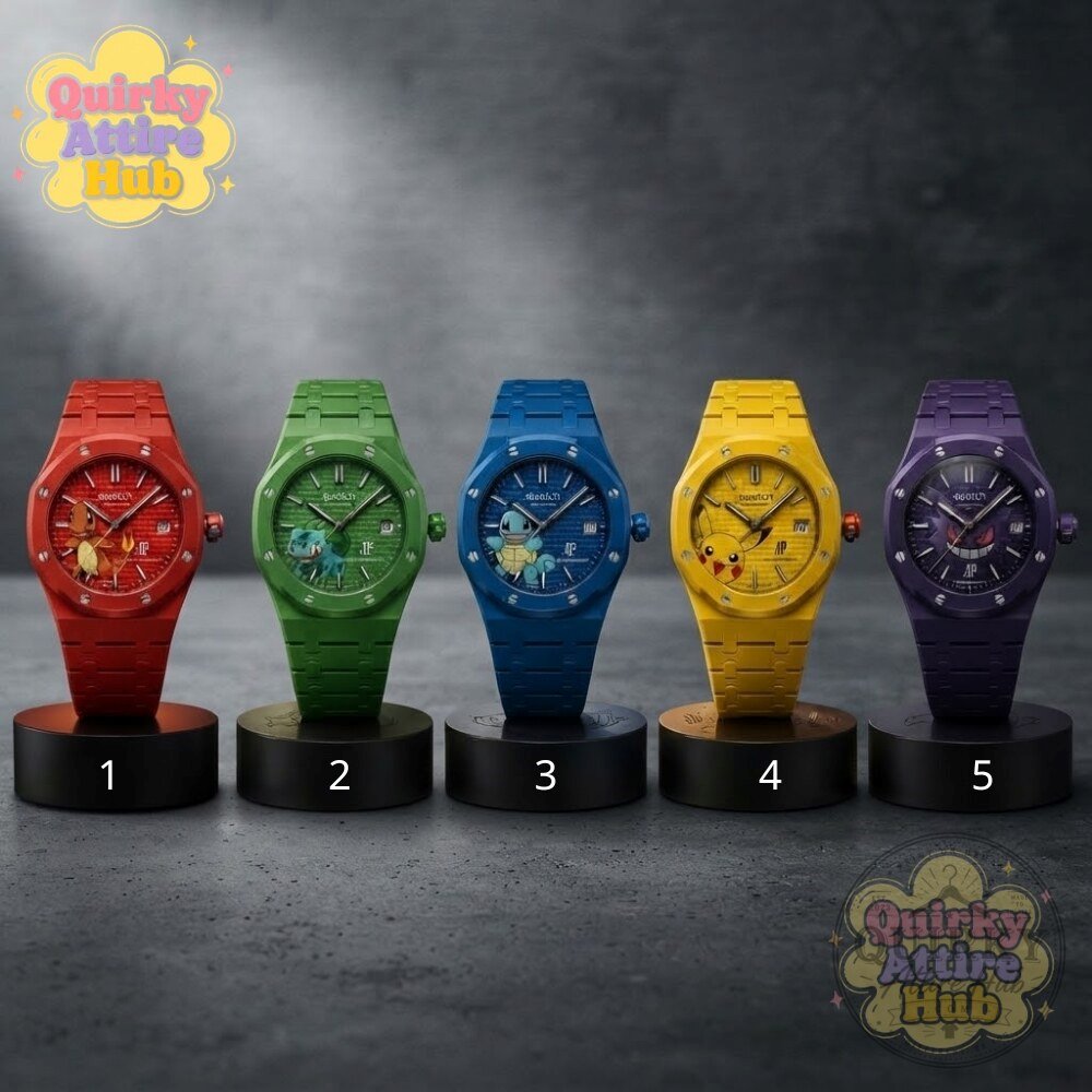 Pokemon x Swatch Audemars Piguet Style Watch 2026 Charmander Bulbasaur Squirtle Pikachu Gengar