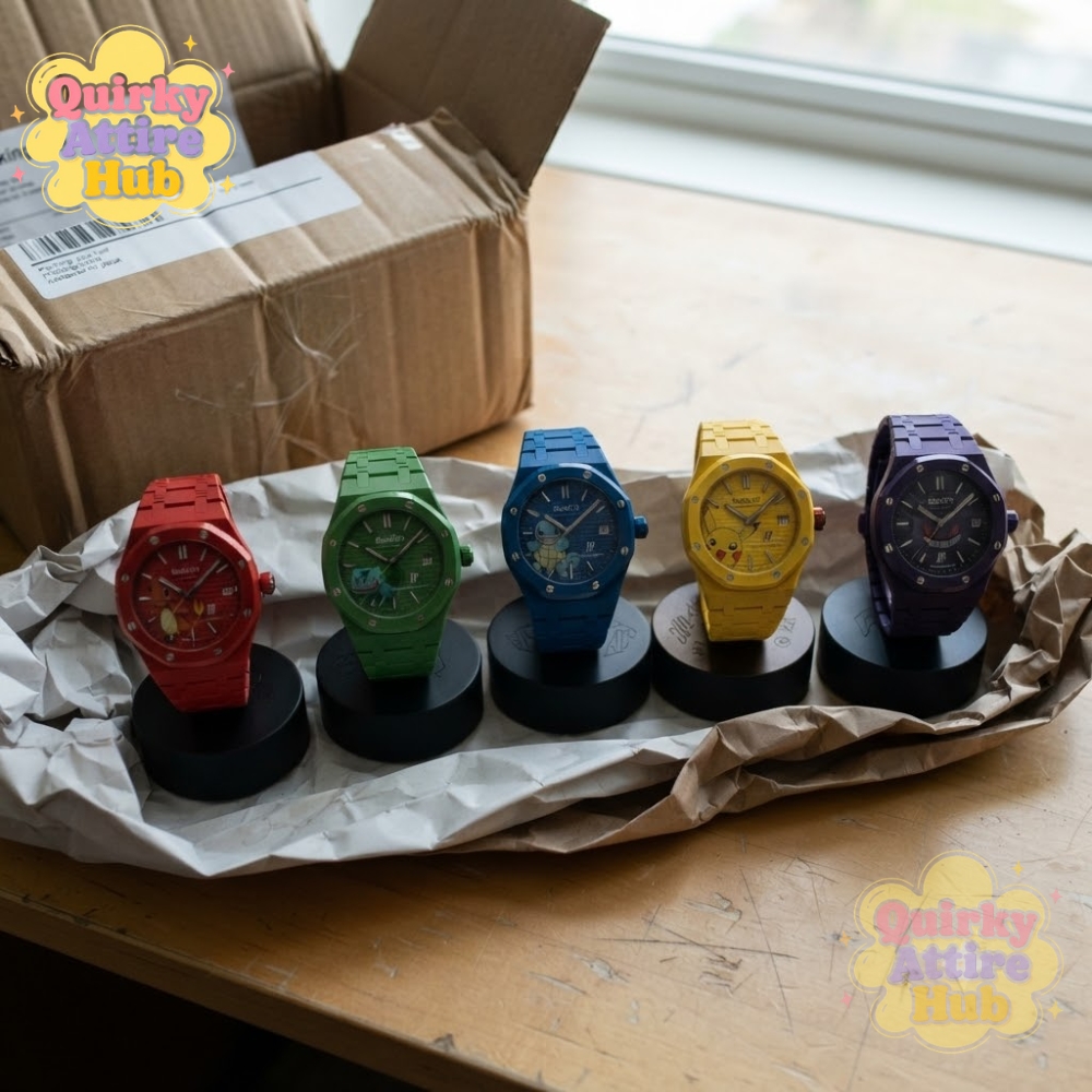 Pokemon x Swatch Audemars Piguet Style Watch 2026 Charmander Bulbasaur Squirtle Pikachu Gengar (8) Pokémon x Swatch Audemars Piguet Style Watch 2026 Charmander Bulbasaur Squirtle Pikachu Gengar — image 8