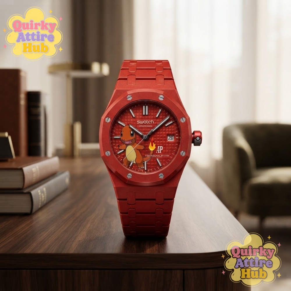 Pokemon x Swatch Audemars Piguet Style Watch 2026 Charmander Bulbasaur Squirtle Pikachu Gengar (14) Pokémon x Swatch Audemars Piguet Style Watch 2026 Charmander Bulbasaur Squirtle Pikachu Gengar — image 4
