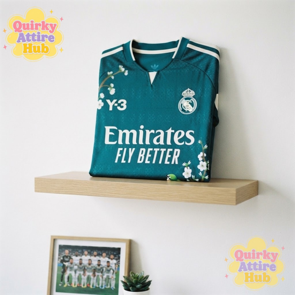 Real Madrid 202627 Sakura Floral Third Edition Jersey – Dark Green Soccer Shirt (4) Real Madrid 2026/27 Sakura Floral Dark Green Third Soccer Jersey — image 2
