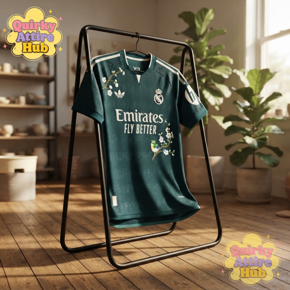 Real Madrid 202627 Sakura Floral Third Edition Jersey – Dark Green Soccer Shirt (7) Real Madrid 2026/27 Sakura Floral Dark Green Third Soccer Jersey — image 4