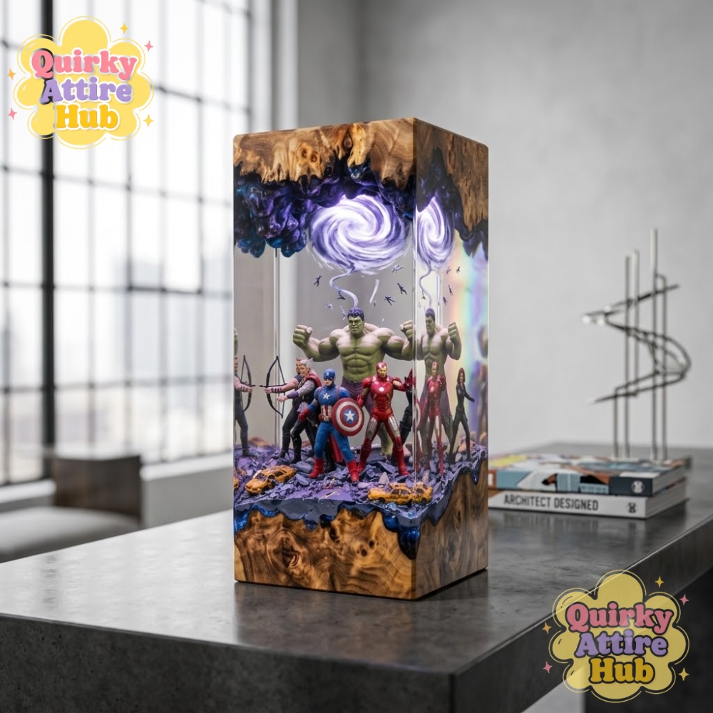 Marvel Avengers Epoxy Resin Lamp Hulk Captain America Iron Man Thor Hawkeye Night Light (1) Marvel Avengers Epoxy Resin Lamp Hulk Captain America Iron Man Thor Hawkeye Night Light – image 4 of 8