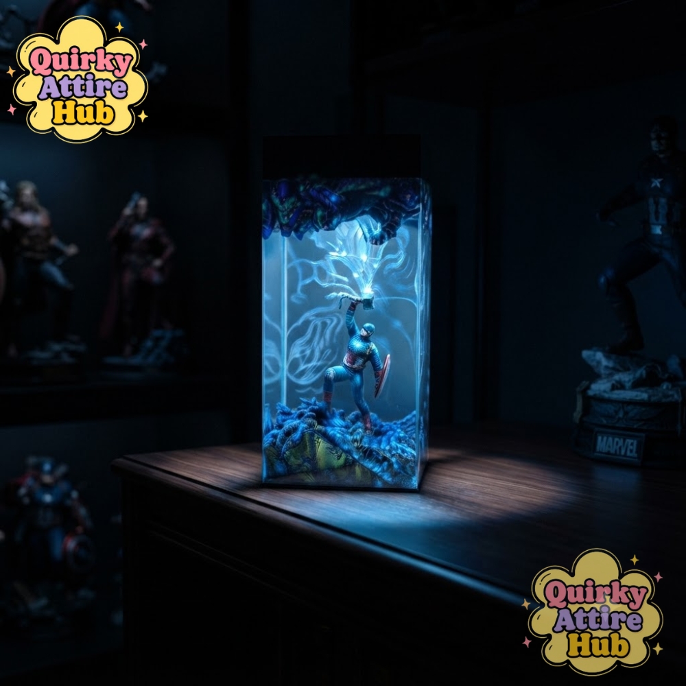 Captain America Mjolnir Resin Lamp Avengers Endgame Marvel Epoxy Night Light (3) Captain America Mjolnir Resin Lamp Avengers Endgame Marvel Epoxy Night Light – image 4 of 7