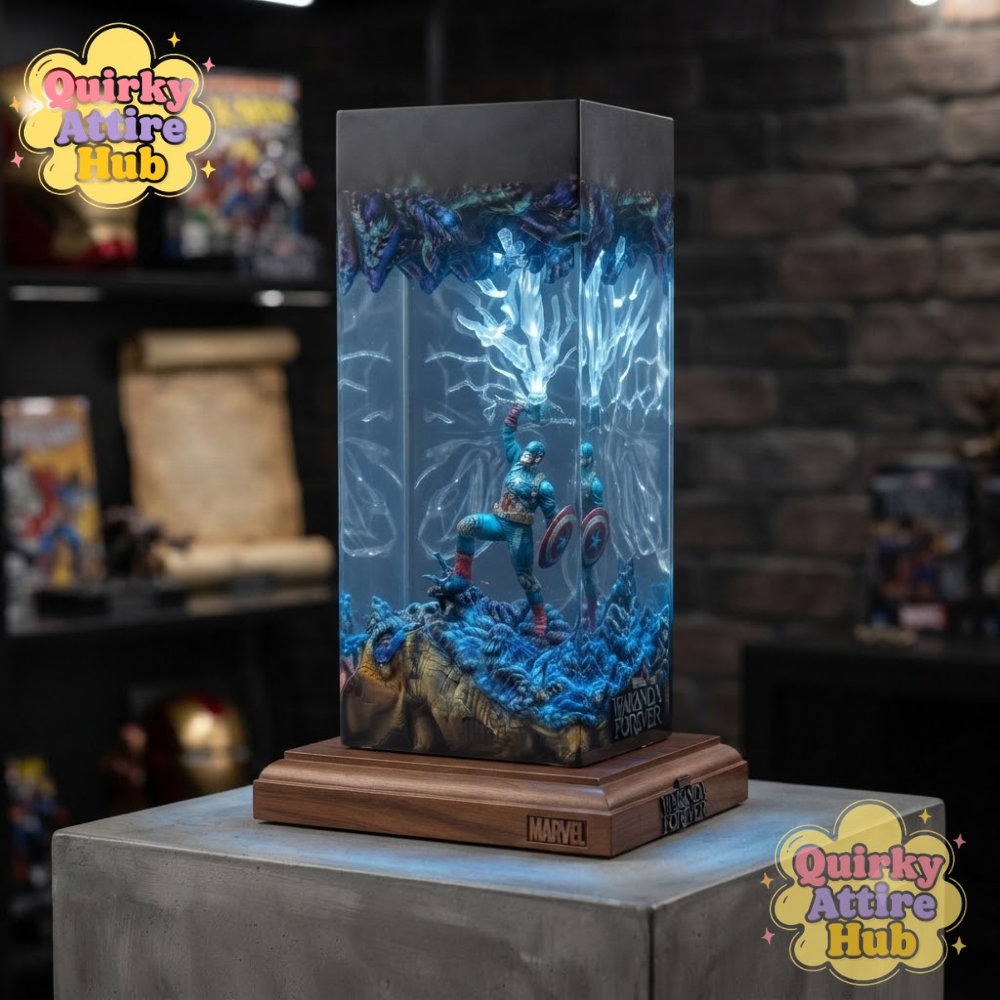 Captain America Mjolnir Resin Lamp Avengers Endgame Marvel Epoxy Night Light (5) Captain America Mjolnir Resin Lamp Avengers Endgame Marvel Epoxy Night Light — image 2