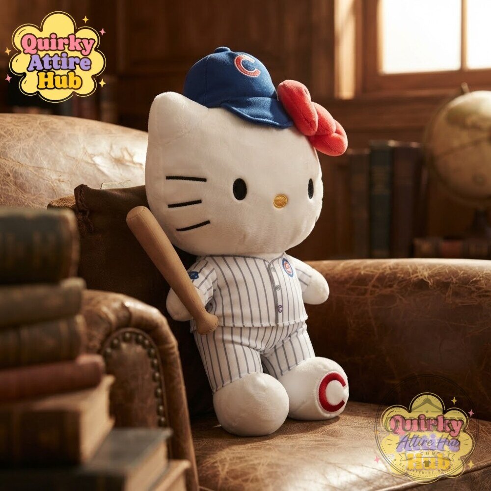 Chicago Cubs Hello Kitty 10 Jersey Plush Baseball Uniform Cat Toy Chicago Cubs Hello Kitty Plush Cat Toy - Baseball Jersey Uniform – image 2 of 11