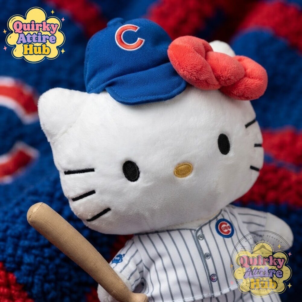 Chicago Cubs Hello Kitty 10 Jersey Plush Baseball Uniform Cat Toy Chicago Cubs Hello Kitty Plush Cat Toy - Baseball Jersey Uniform – image 3 of 11