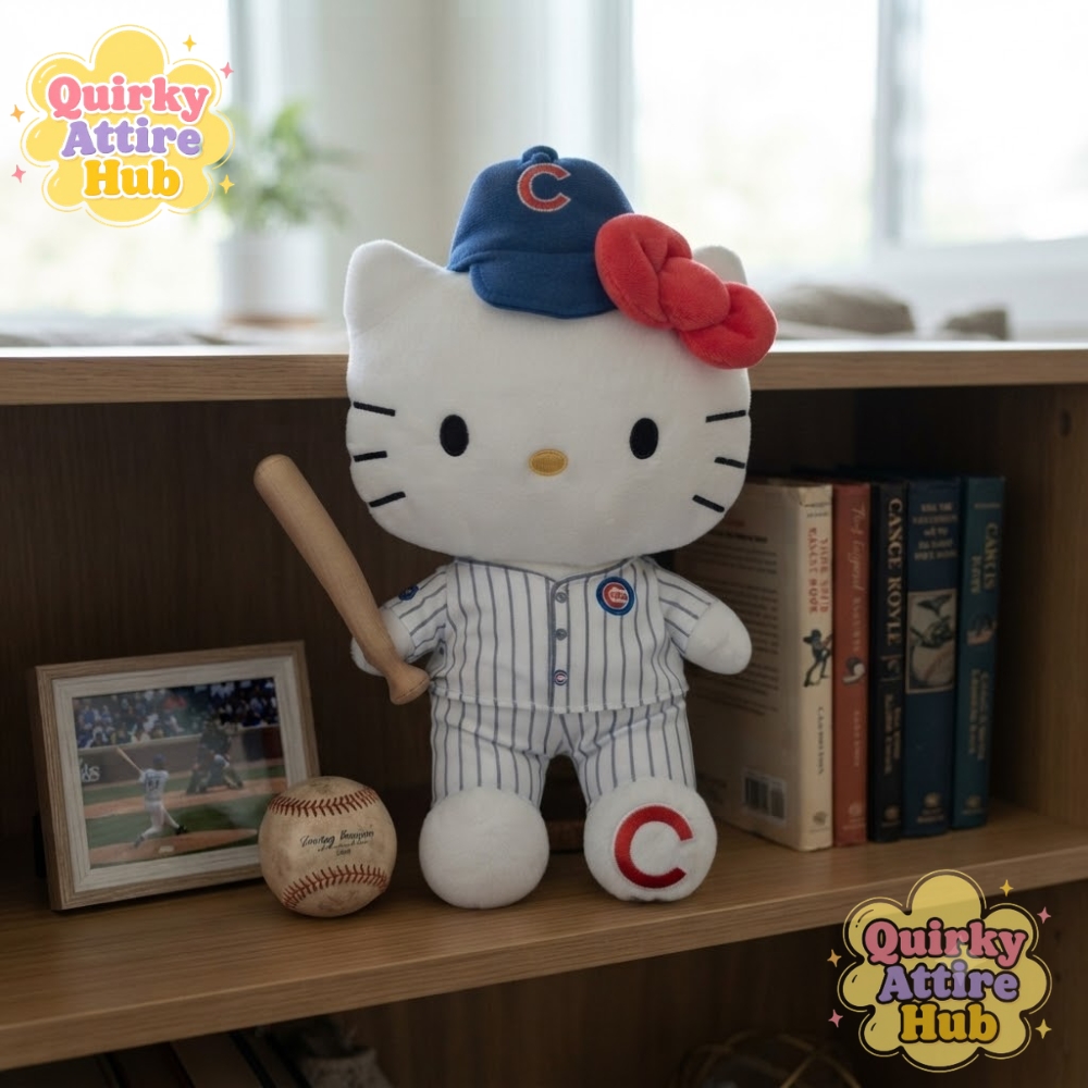 Chicago Cubs Hello Kitty 10 Jersey Plush Baseball Uniform Cat Toy (10) Chicago Cubs Hello Kitty Plush Cat Toy – Baseball Jersey Uniform — image 6