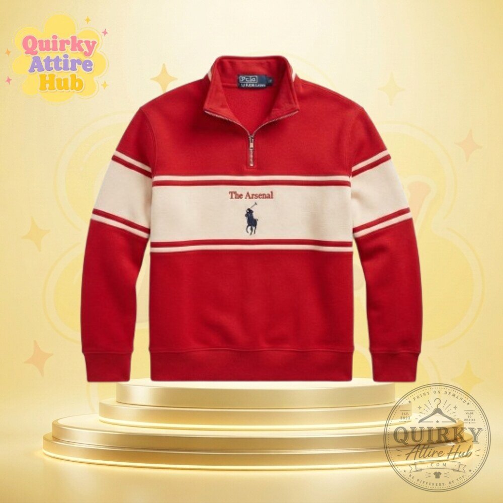 Arsenal x Ralph Lauren 2026 Zip Polo Shirt Football Casual Polo