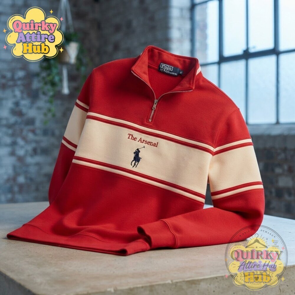 Arsenal x Ralph Lauren 2026 Zip Polo Shirt Football Casual Polo Arsenal x Ralph Lauren 2026 Zip Polo Shirt - Football Casual Wear – image 2 of 10