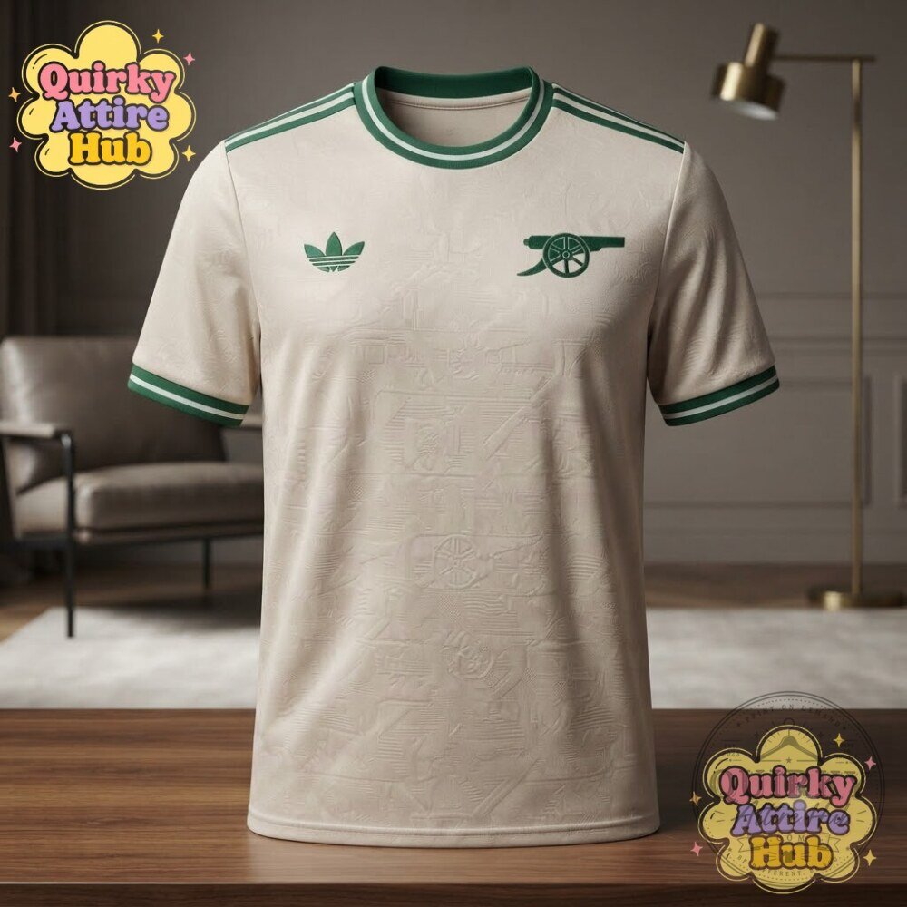 Arsenal 2027/28 Away Shirt White Green Retro Adidas Jersey 14 Arsenal 2027/28 Away Shirt White Green Retro Adidas Jersey