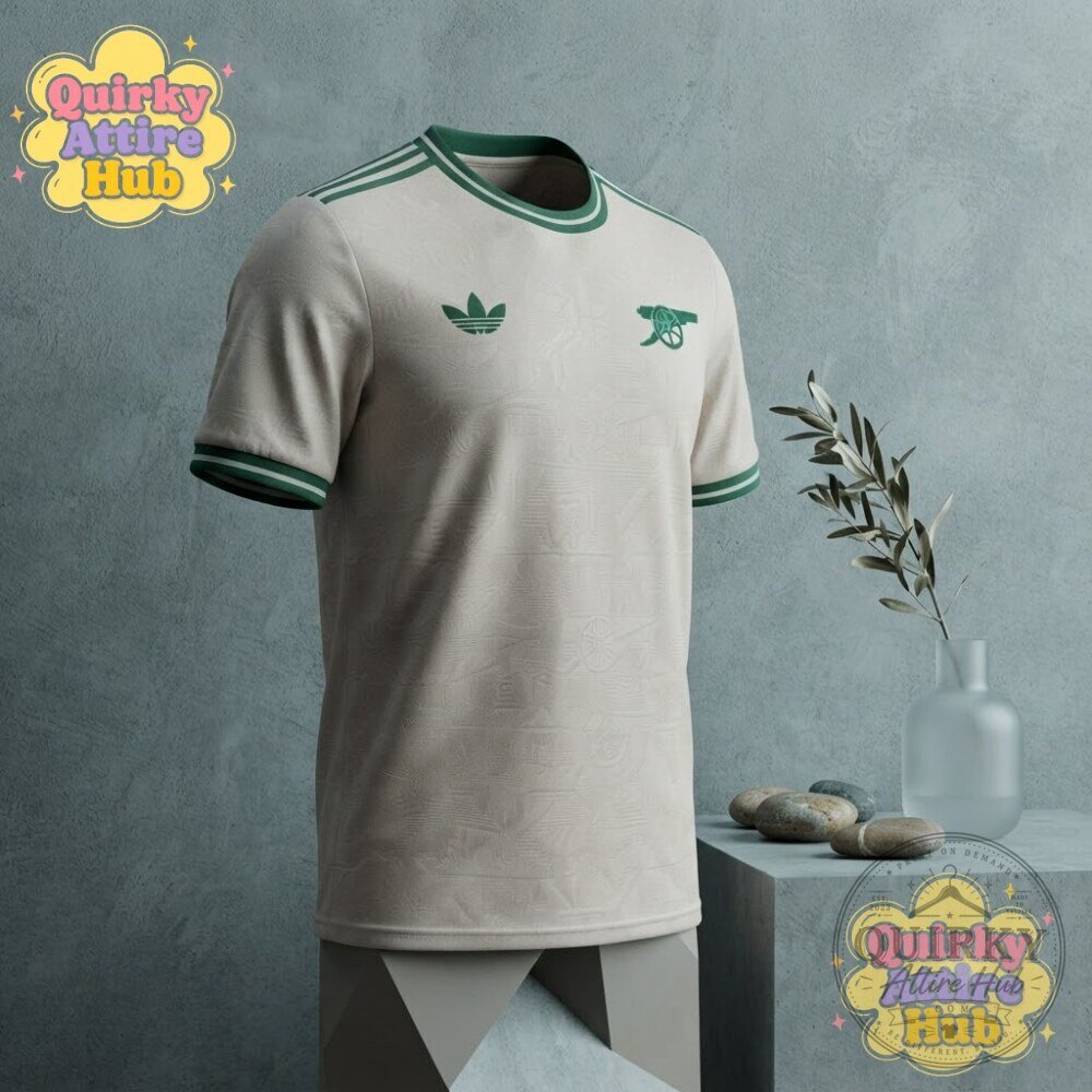 Arsenal 2027/28 Away Shirt White Green Retro Adidas Jersey 15 Arsenal 2027/28 Away Shirt White Green Retro Adidas Jersey