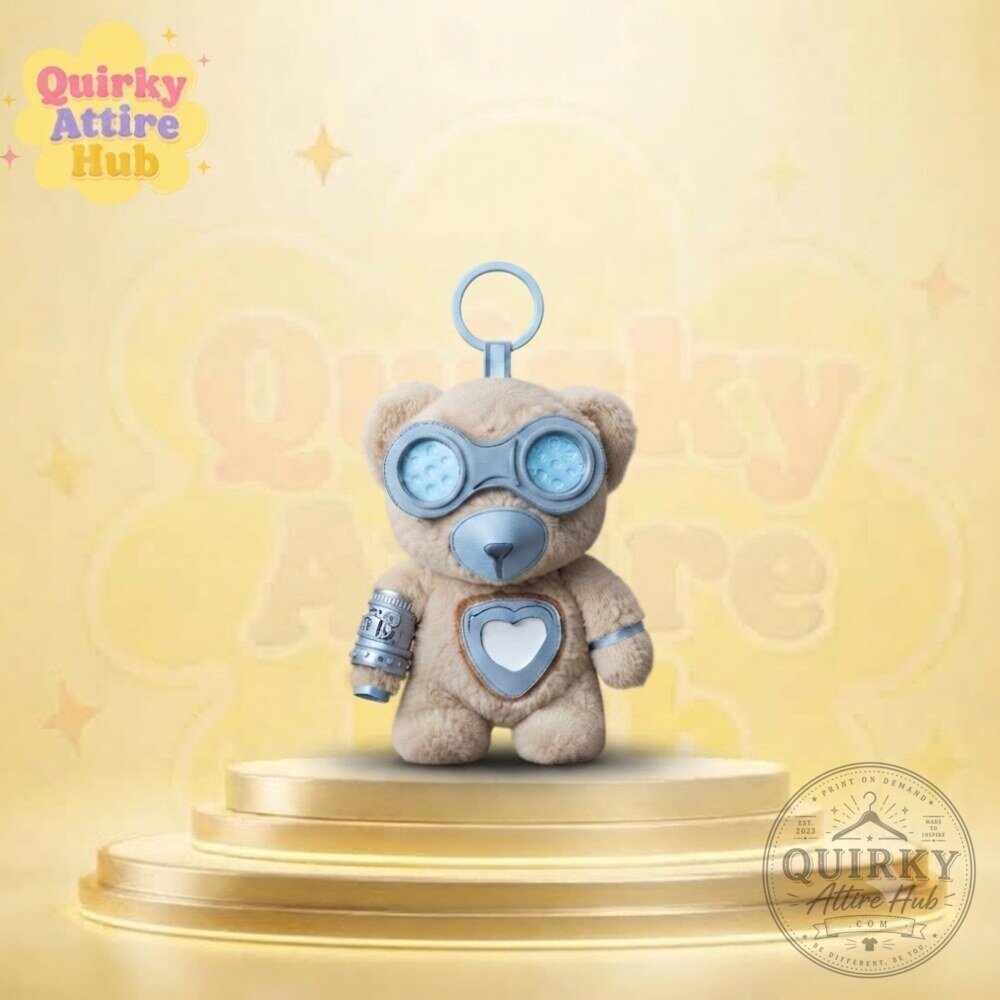 "Buy Jisoo CLICK Cyberpunk Baby Bear Keychain and NFC Album" 5 BLACKPINK Jisoo CLICK Baby Bear Plush Keychain Cyberpunk Futuristic Bear
