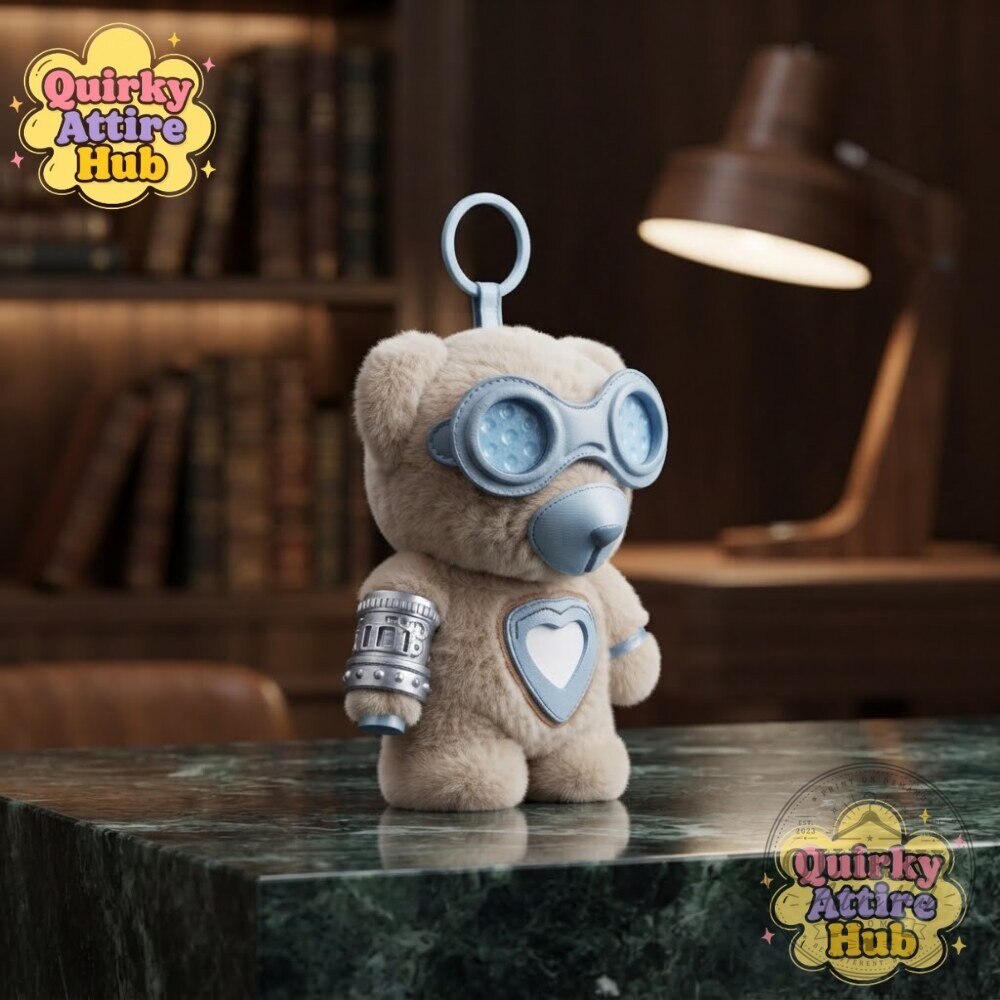 BLACKPINK Jisoo CLICK Baby Bear Plush Keychain Cyberpunk Futuristic Bear