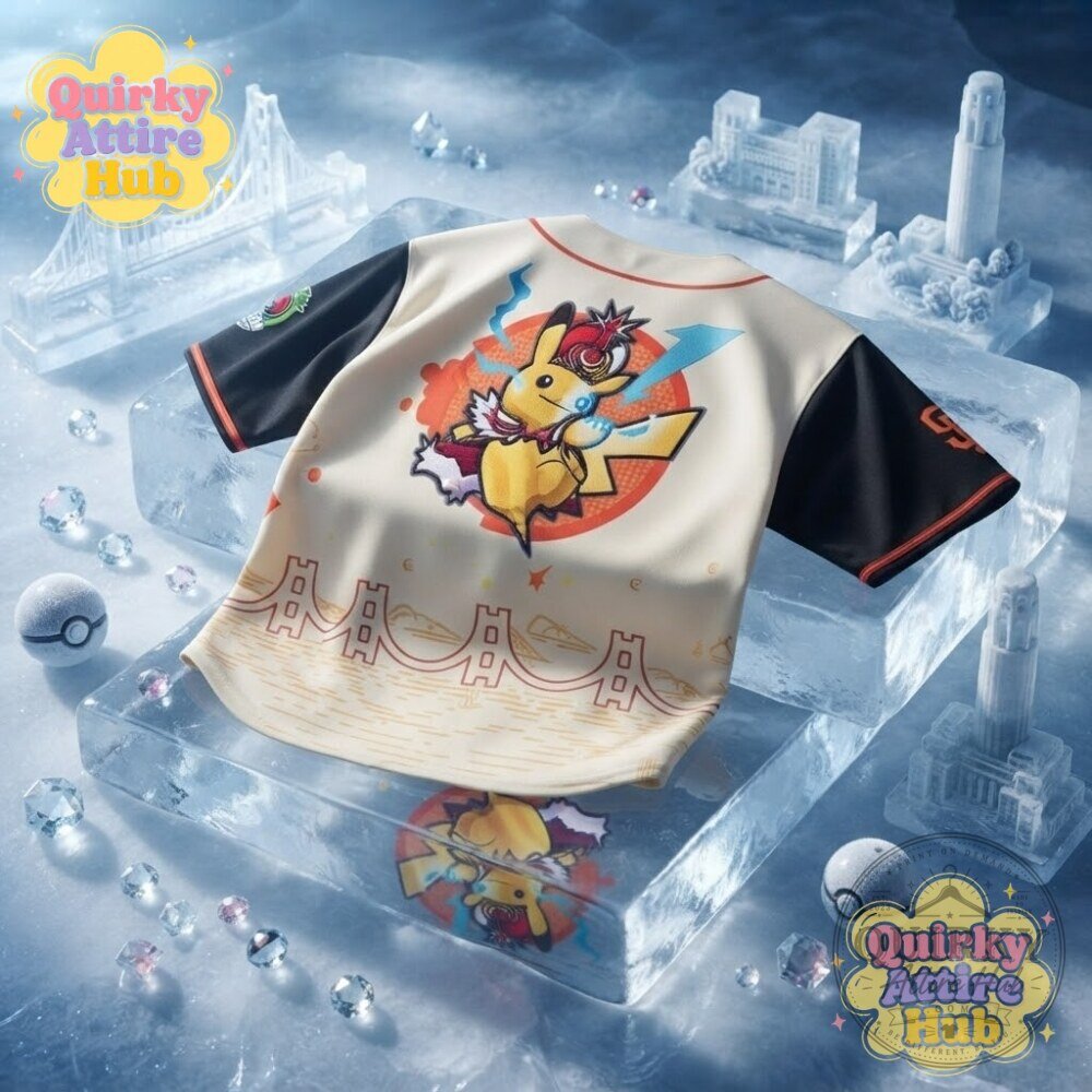 "Buy San Francisco Giants x Pokemon Pikachu Jersey: Limited Edition" 5 San Francisco Giants Pokemon Worlds Night Pikachu Jersey