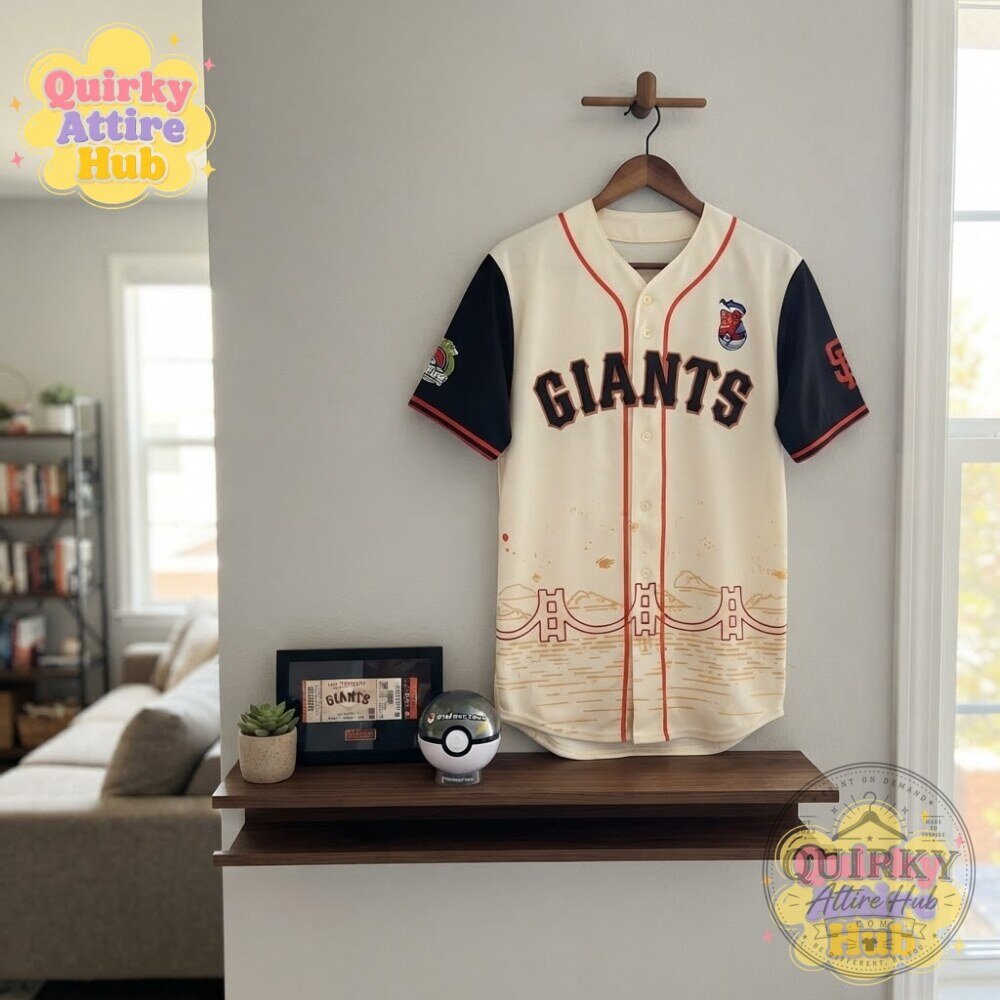 "Buy San Francisco Giants x Pokemon Pikachu Jersey: Limited Edition" 3 San Francisco Giants Pokemon Worlds Night Pikachu Jersey