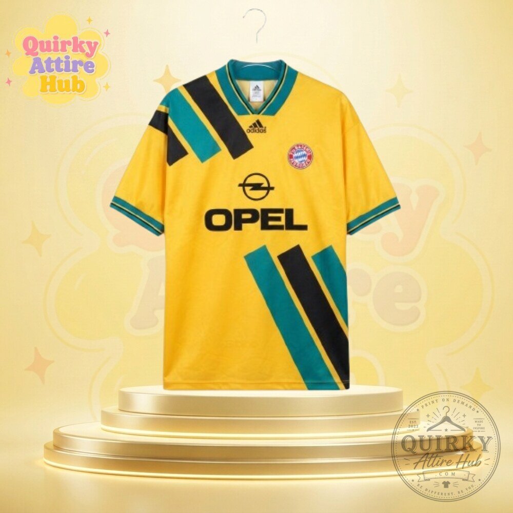 "Vintage Bayern Munich 1993-95 Away Jersey: Iconic Adidas Classic" 13 Bayern Munich 1993–95 Away Jersey Vintage adidas