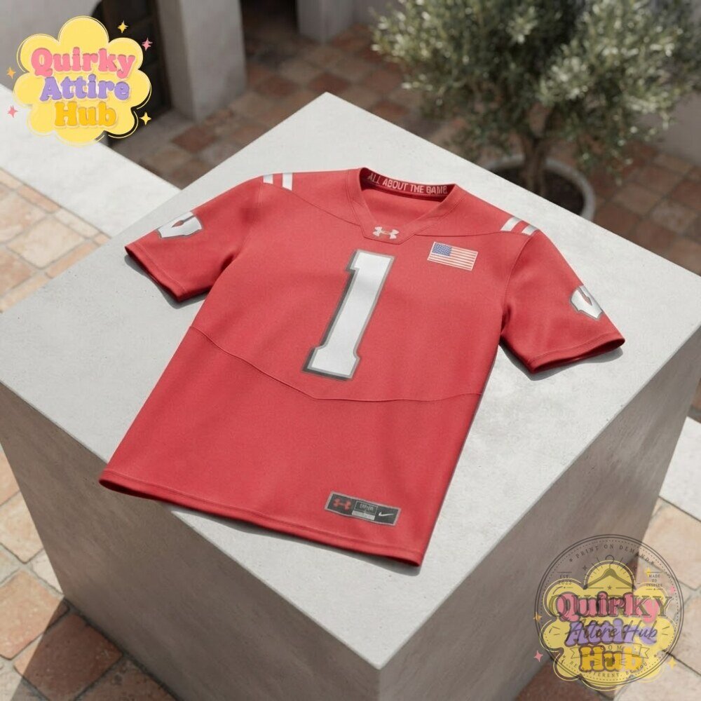 "Shop 2026 Under Armour Wisconsin Badgers Jersey: Lambeau Field Red" 8 Under Armour Wisconsin Badgers 2026 Lambeau Field Collection Jersey Red