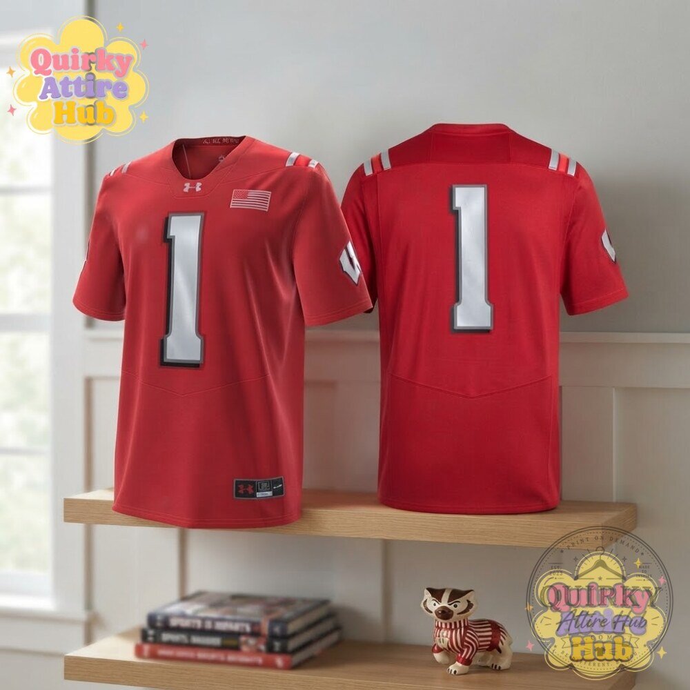 "Shop 2026 Under Armour Wisconsin Badgers Jersey: Lambeau Field Red" 3 Under Armour Wisconsin Badgers 2026 Lambeau Field Collection Jersey Red