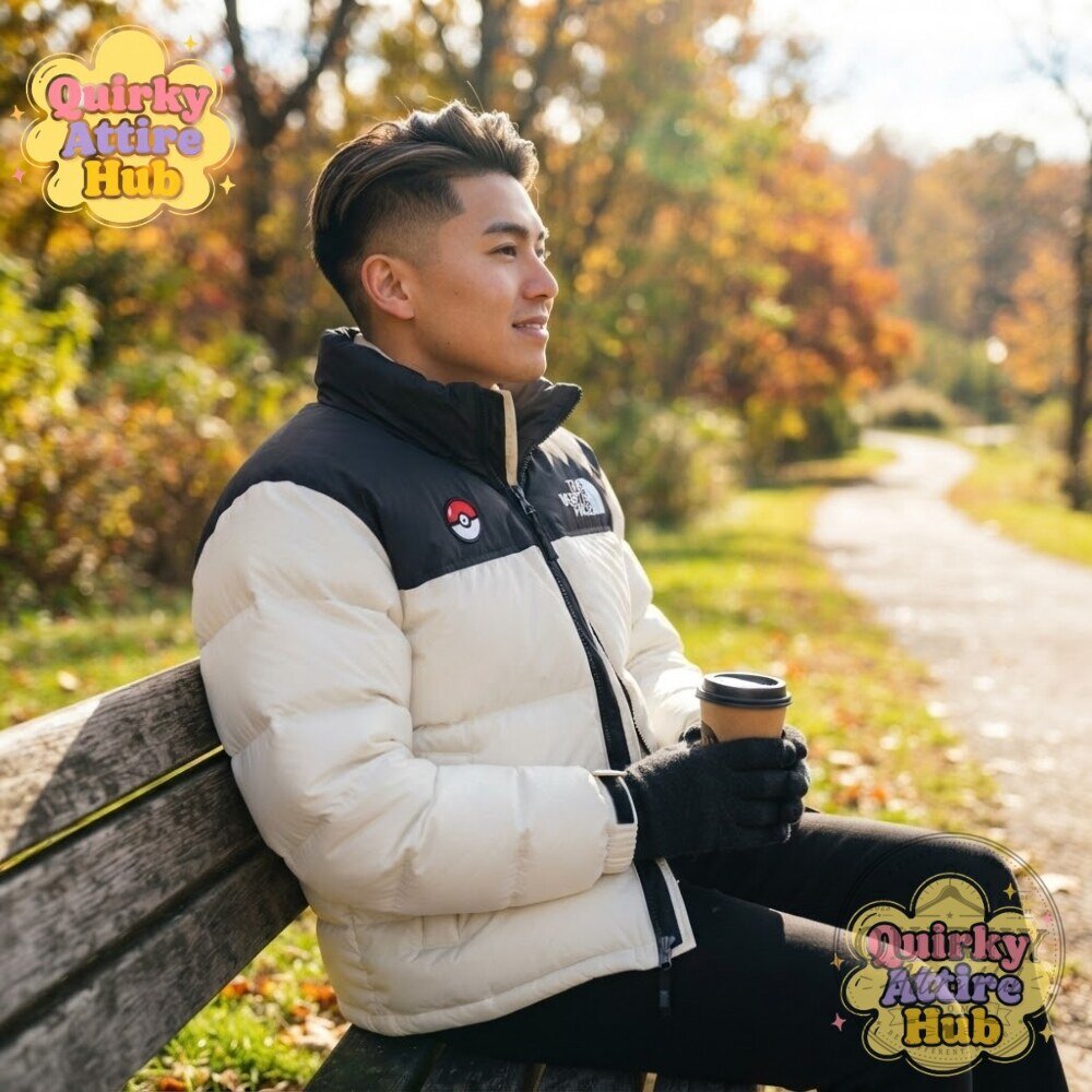 Pokemon x The North Face Lugia Nuptse 700 Puffer Jacket Custom Embroidered Lugia Nuptse 700 Puffer Jacket - Pokemon x The North Face Embroidered – image 5 of 11