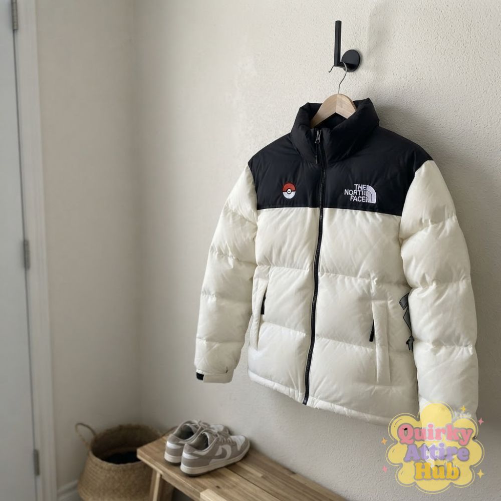 Pokemon x The North Face Lugia Nuptse 700 Puffer Jacket Custom Embroidered (1) Lugia Nuptse 700 Puffer Jacket – Pokemon x The North Face Embroidered