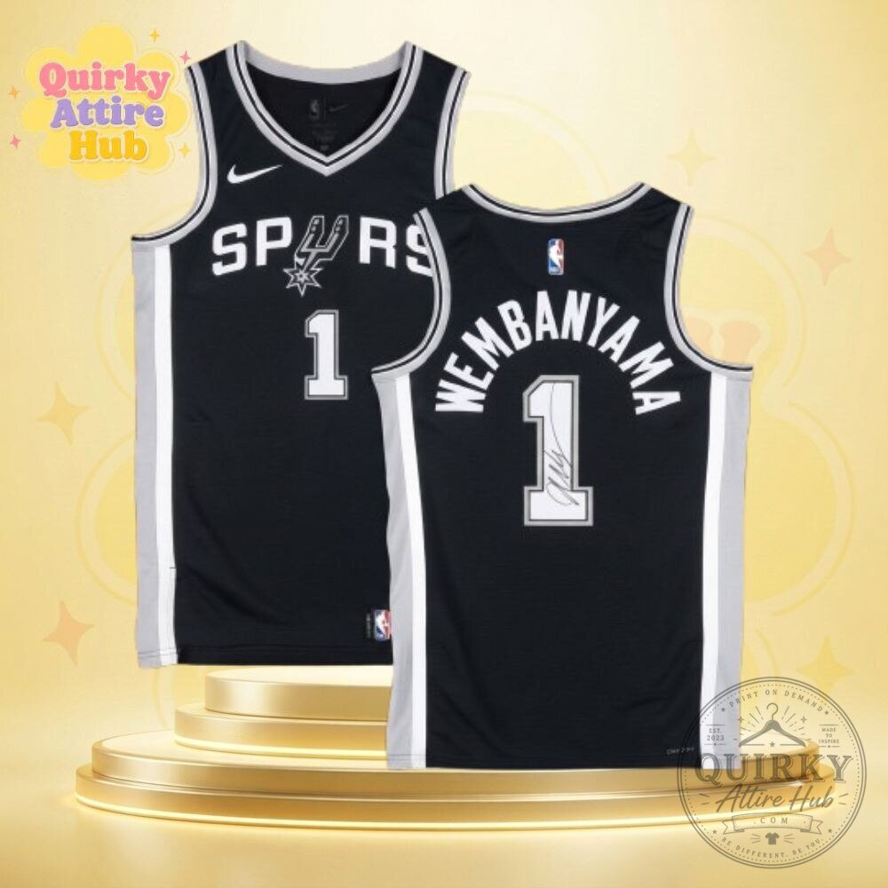 Victor Wembanyama San Antonio Spurs Autographed Black Nike Icon Edition Jersey