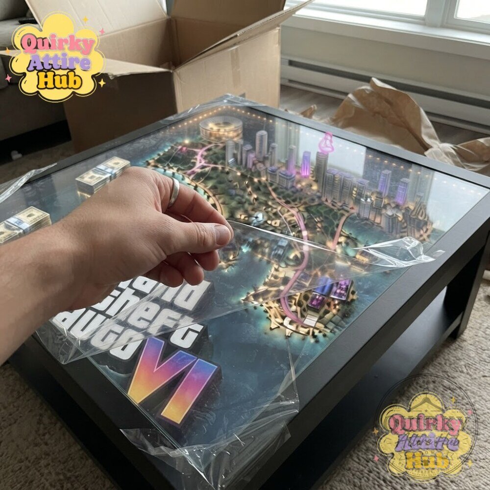 Grand Theft Auto VI GTA 6 Vice City Map Coffee Table Lighted 3D Gaming Table GTA 6 Vice City Map Lighted 3D Gaming Coffee Table – image 5 of 7